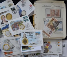 Numisbriefe, Numisblätter: Ein Lot Bestehend Aus Einem Album Banknoten Aus Aller Welt (88 Stück, übe - Andere & Zonder Classificatie