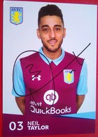 Aston Villa FC  Neil Taylor Signed Card - Autografi