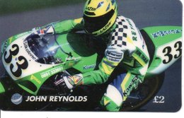 Carte Prépayée JOHN  REYNOLDS Moto Compétition Motor Card (G 154) - Sammlungen