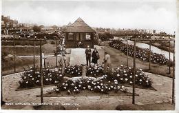 Real Photo Postcard, Rose Gardens, Waterways, Gt. Yarmouth. Buildings, Seaside. 1937. - Great Yarmouth