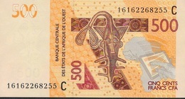 W.A.S. BURKINA FASO LETTER C P619Ce 500 FRANCS (20)16 2016 UNC. - Burkina Faso