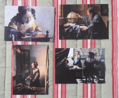 LOT 4 CARTES POSTALES JAN VERMEER TUSHITA FINE ARTS ARCHIVE COMME NEUF - Sammlungen & Sammellose