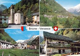 1 AK Schweiz * Ansichten Des Ortes Brione Im Verzasca Tal - Kanton Tessin * - Brione Sopra Minusio