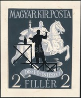 1941 Gönczi Gebhardt Tibor  Eredeti, 13 X 17 Cm Méretű Vázlata A Művész Sor Ebben A Formában Meg Nem Valósult Bélyegéhez - Andere & Zonder Classificatie