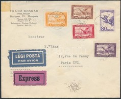 1931 Expressz Légi Levél Párizsba / Expressz Airmail Cover To Paris - Other & Unclassified