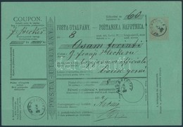 1874 Magyar-horvát Nyelvű Postautalvány 'NEU-GRADISKA' Gyűszűbélyegzéssel, Hibás évszámmal Eszékre Küldve, Meglepően Szé - Autres & Non Classés