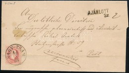 1868 5kr (regiszterhajtás) + A Hátoldalon Bontásnál Eltépett 10kr Ajánlott Levélen 'NAGY-ZSÁM' (Gudlin 500 Pont) - Autres & Non Classés