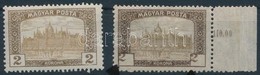 * 1920 Magyar Posta 2K Az értékszám Jelentős Elcsúszásával + Támpéldány - Autres & Non Classés
