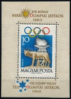 ** 1960 Római Olimpia Blokk Félre Fogazva, A Bal Oldali Keret Néhány Milliméterrel Szélesebb Mint A Jobb Oldali - Autres & Non Classés