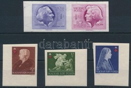 ** 1942-1956 Vöröskereszt II. Sor + Bélyegnap Vágott Pár - Autres & Non Classés