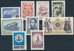 ** 1953-1968 9 Db Klf Vágott Bélyeg, Közte Marx, Máv, Tompa, Kecskemét, Kandó Kálmán - Other & Unclassified