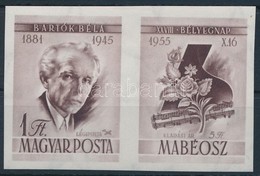 * 1955 Bélyegnap (28.) - Bartók Vágott Jobb Szelvényes Bélyeg (**10.000) - Other & Unclassified