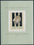 ** 1961 Liszt Ferenc (I.) Vágott Blokk (6.000) (törés) - Andere & Zonder Classificatie