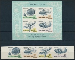 ** 1967 Bélyegnap - Aerofila Vágott Négyescsík és Vágott Blokk (8.500) - Other & Unclassified