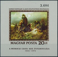 ** 1976 Festmény (XVI.) - Mohácsi Csata Vágott Blokk (5.000) - Other & Unclassified