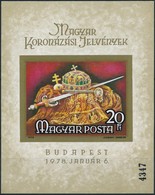 ** 1978 Magyar Koronázási Jelvények Vágott Blokk (6.000) - Andere & Zonder Classificatie