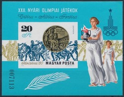 ** 1980 Olimpiai érmesek (IV.) - Moszkva Vágott Blokk (4.000) - Andere & Zonder Classificatie