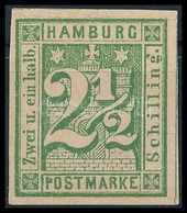 (*) Német Államok Hamburg 1 Db Klasszikus Bélyeg Stecklapon - Autres & Non Classés
