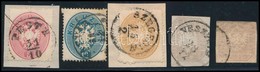 O 1863 5kr, 10kr, 15kr + 2 Hírlapbélyeg - Andere & Zonder Classificatie