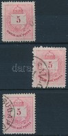 O 1874 3 Db 5kr 'KIR' Lemezjellel - Autres & Non Classés