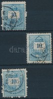 O 1881 3 Db 10kr 13-as Fogazással - Other & Unclassified