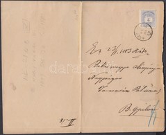 1883 2kr Nyomtatványon 'NAGY-VÁRAD' (belső Rész Hiányzik) - Other & Unclassified