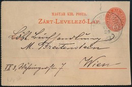 1895 Zárt Levelezőlap MEZŐHEGYES-KÉTEGYHÁZA 123. SZ. Mozgóposta Bélyegzéssel - Autres & Non Classés