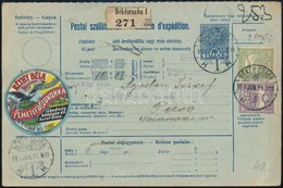 1910 Postai Szállítólevél 72f Bérmentesítéssel, Réthy Béla Gyógyszerész Levélzárójával - Other & Unclassified