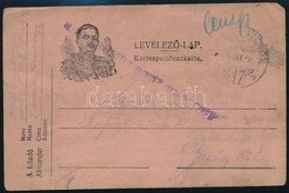 1918 Tábori Posta Levelezőlap 'M.kir. Budapesti 1. Honvéd Gyalogezred' + 'TP 417 B' - Autres & Non Classés