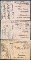 1915-1918 Haditengerészeti Posta 5 Db Küldemény - Other & Unclassified