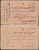 1916 2 Db Tábori Levelezőlap Különböző 'S.M.S. SZAMOS' Dunai Monitor Bélyegzéssel - Other & Unclassified