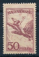 (*) 1927 Repülő 50f Festékelkenődés és Papírránc - Sonstige & Ohne Zuordnung