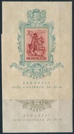 ** * 1939 Bethlen Blokkpár, A Fogazott Blokkon Nagy Fekete Betapadás / Gum Disturbance On The Perforated Block - Other & Unclassified