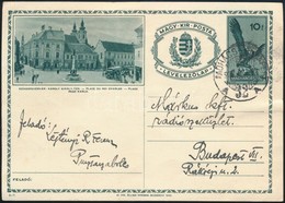 1937 Képes Levelezőlap MOHÁCS-BUDAPEST 32 A Mozgóposta Bélyegzéssel - Other & Unclassified