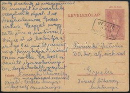 1943 Díjjegyes Levelezőlap 'VÉSZTŐ P.U. LEVÉLSZEKRÉNYBŐL' - Other & Unclassified