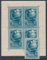 ** 1948 Bélyegnap (21.) Bélyeg + Kisív (8.200) (törések, Rozsda / Folded, Stain) - Autres & Non Classés