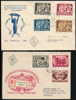 1950 Felszabadulás FDC + Szakszervezeti Világszövetség ülése FDC Levélzáróval - Autres & Non Classés