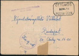 1952 Levél ÖTTÖMÖS Postaügynökségi Bélyegzéssel - Other & Unclassified