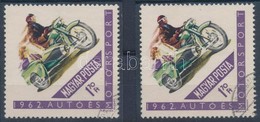 O 1962 Autó- és Motorsport 1 Ft, A Motoros Feje Színeltolódás Miatt Deformált - Andere & Zonder Classificatie