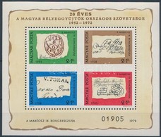 ** 1972 Bélyegnap Középen Fogazatlan Blokk Hátoldalukon A MAGYAR POSTA AJÁNDÉKA Felirat (30.000) - Sonstige & Ohne Zuordnung