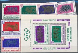 ** 1967 Nyári Olimpia Sor + Blokk Mi 175-182 - Otros & Sin Clasificación