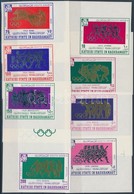 ** 1967 Nyári Olimpia, Mexikó ívsarki Vágott Sor Mi 175B-182B - Autres & Non Classés