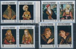 ** 1967 Lucas Cranach Festményei Vágott Sor Mi 147-154 - Andere & Zonder Classificatie