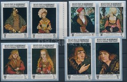 ** 1967 Lucas Cranach Festményei Vágott Sor Mi 147-154 - Autres & Non Classés