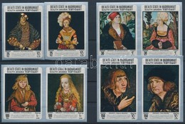 ** 1967 Lucas Cranach Festményei Vágott Sor Mi 147-154 - Altri & Non Classificati