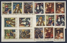 ** 1967 Renoir Festmények Fogazott + Vágott Sor + Blokk Mi 209-214 + 21 - Sonstige & Ohne Zuordnung