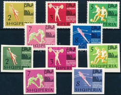 ** 1963 Európa Bajnokság (I-II) Fogazott és Vágott Sor Mi 763-772 - Other & Unclassified