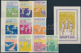 ** 1964 Nyári Olimpia ívszéli Vágott Sor Mi 870-879 + Blokk Mi 26 B - Other & Unclassified