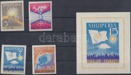 ** 1964 Nyári Olimpia Vágott Sor Mi 828-831 + Vágott Blokk 23 - Other & Unclassified