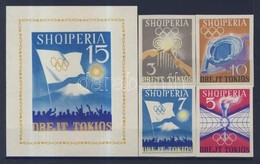 ** 1964 Tokiói Olimpia (IV) Vágott Sor Mi 828-831 + Blokk 23 - Other & Unclassified